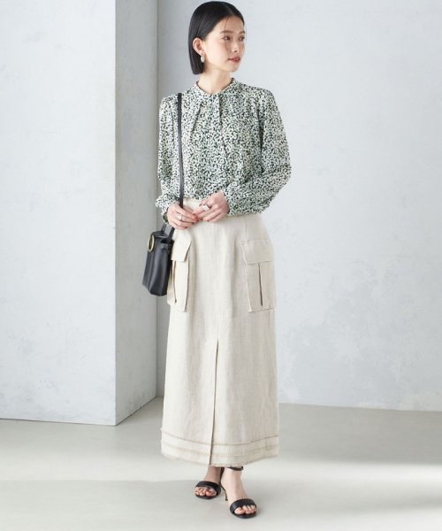 SHIPS WOMEN(シップス　ウィメン)/〈手洗い可能〉プリント スカーフタイ ブラウス 24SS ◇/img37