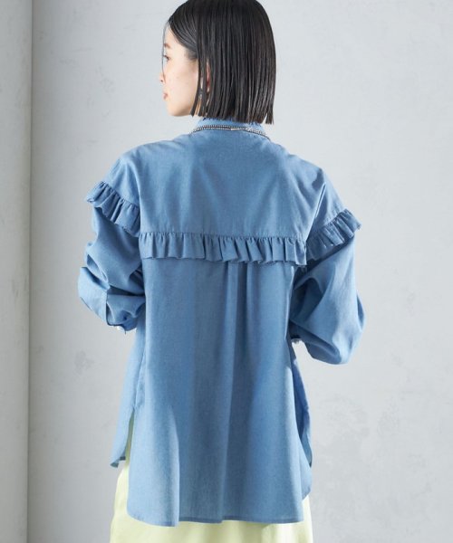 SHIPS WOMEN(シップス　ウィメン)/* 〈手洗い可能〉ブザム フリル シャツ 24SS ◇/img38