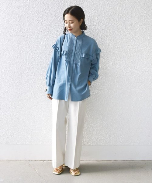 SHIPS WOMEN(シップス　ウィメン)/* 〈手洗い可能〉ブザム フリル シャツ 24SS ◇/img54