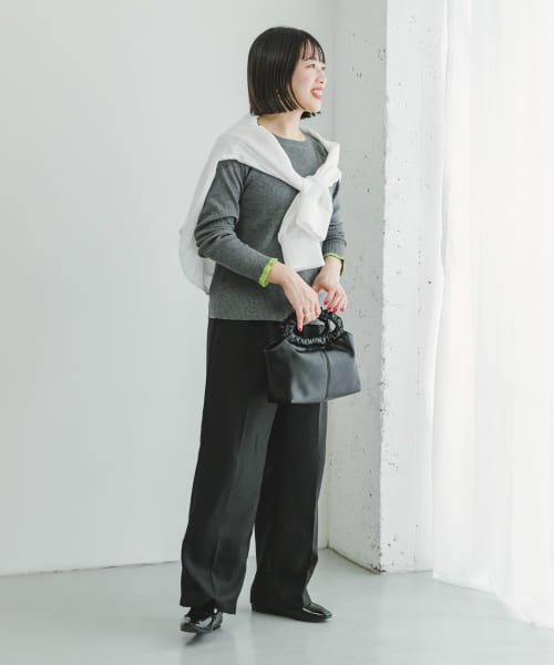 ITEMS URBANRESEARCH(アイテムズ アーバンリサーチ（レディース）)/ハイショククルーネックリブニット/img09