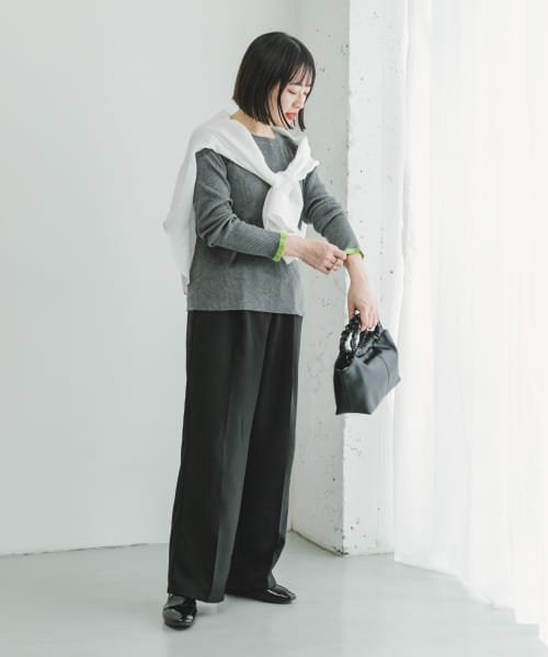 ITEMS URBANRESEARCH(アイテムズ アーバンリサーチ（レディース）)/ハイショククルーネックリブニット/img10