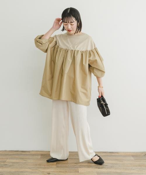 ITEMS URBANRESEARCH(アイテムズ アーバンリサーチ（レディース）)/セルフカットプリーツイージーパンツ/img04