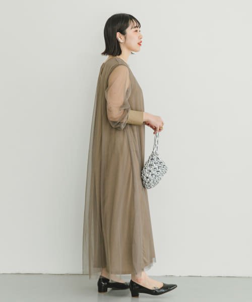 ITEMS URBANRESEARCH(アイテムズ アーバンリサーチ（レディース）)/チュールレイヤードロングスリーブワンピース/img10