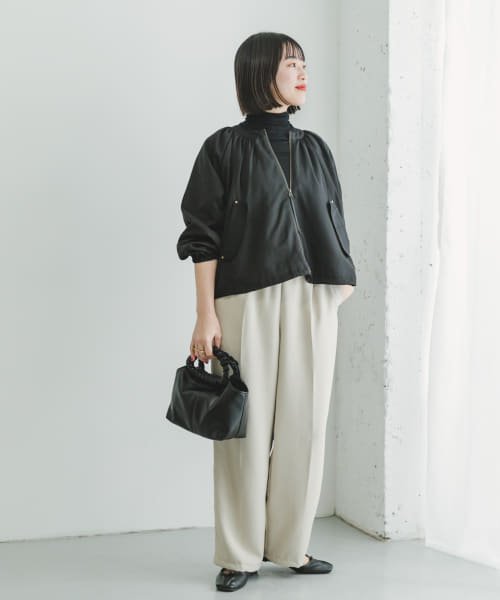 ITEMS URBANRESEARCH(アイテムズ アーバンリサーチ（レディース）)/ノーカラーギャザーブルゾン/img04