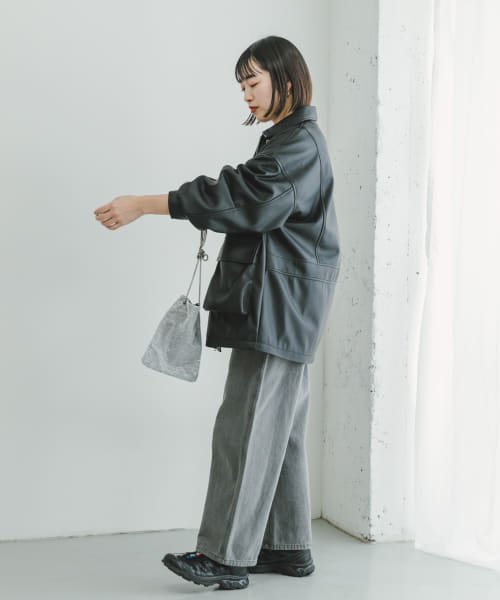 ITEMS URBANRESEARCH(アイテムズ アーバンリサーチ（レディース）)/フェイクレザージャケット/img07