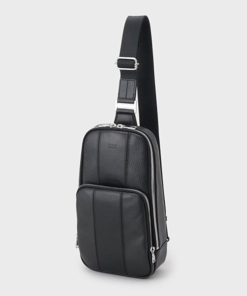 ラインブロッキング レザーワンショルダー 