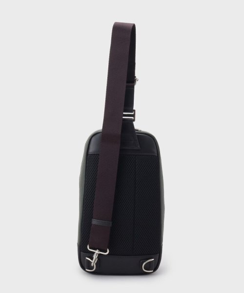 ラインブロッキング レザーワンショルダー 