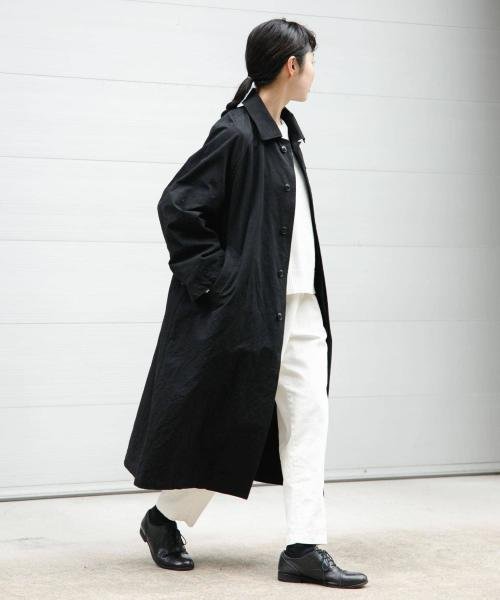 ステンカラーラグランビッグコート 