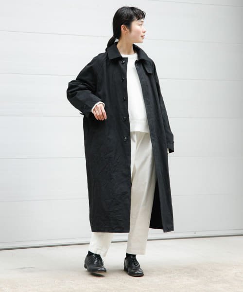 ステンカラーラグランビッグコート 