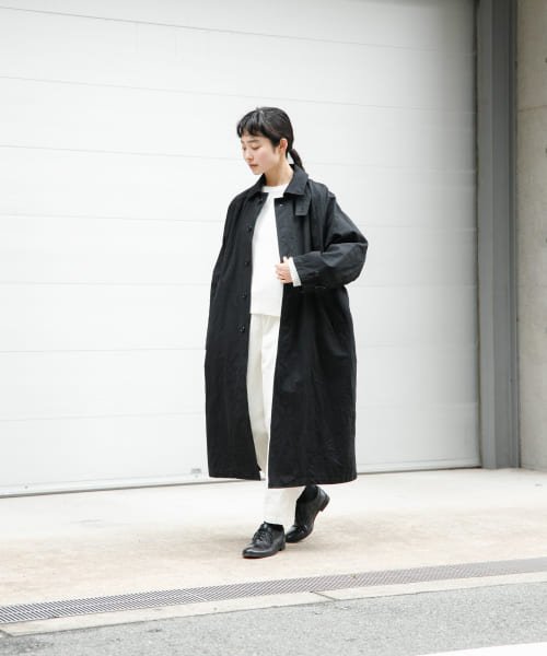 ステンカラーラグランビッグコート 