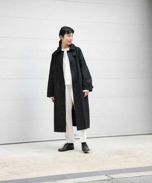 ステンカラーラグランビッグコート 