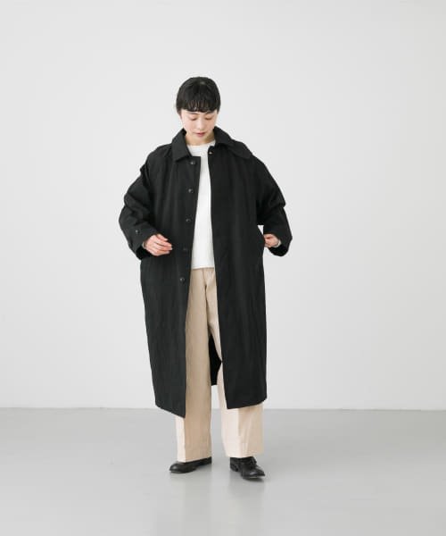 ステンカラーラグランビッグコート 
