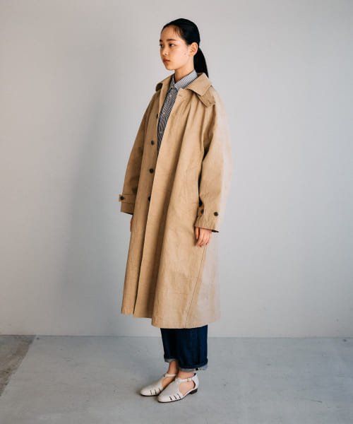 ステンカラーラグランビッグコート 