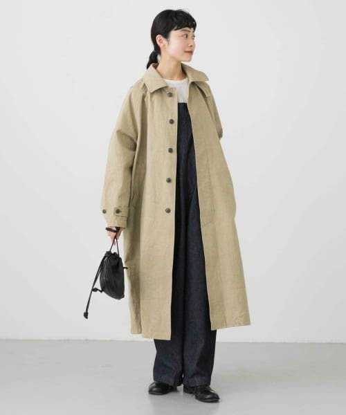 ステンカラーラグランビッグコート 