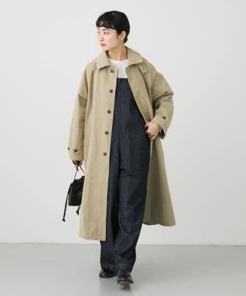 ステンカラーラグランビッグコート 