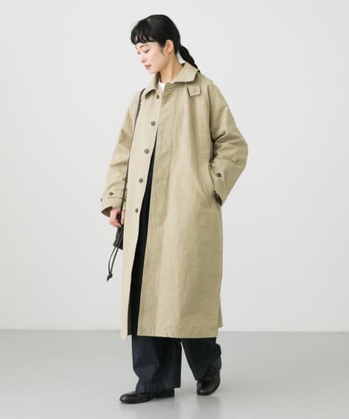 ステンカラーラグランビッグコート 
