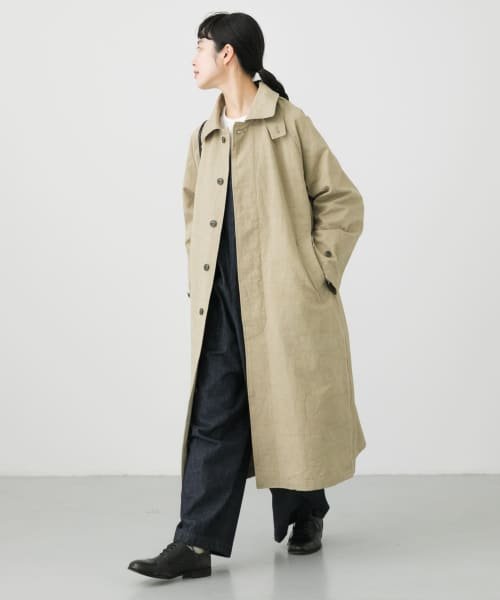 ステンカラーラグランビッグコート 