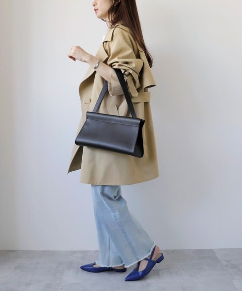 quaranciel:〈洗濯機可能〉バック フレア ミディ トレンチ コート quaranciel トレンチ コート 品番：614 ONE