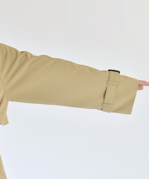 quaranciel:〈洗濯機可能〉バック フレア ミディ トレンチ コート quaranciel トレンチ コート 品番：614 ONE