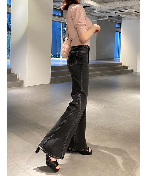 Sustainableストレッチフレアデニムパンツ 予めご了承ください