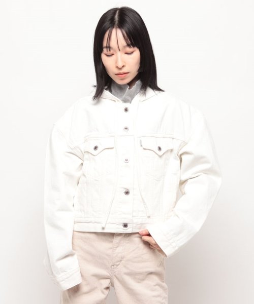 LEVI’S OUTLET(リーバイスアウトレット)/SILVERTAB（TM） フーデッド トラッカージャケット ホワイト RINSE/img06