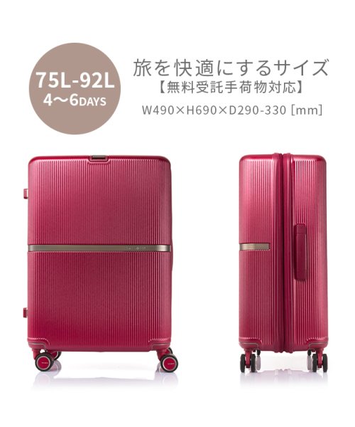 Samsonite(サムソナイト)/サムソナイト スーツケース Lサイズ 75L/92L 中型 大型 大容量 軽量 静音キャスター Samsonite Minter SPINNER69 HH5－0/img12