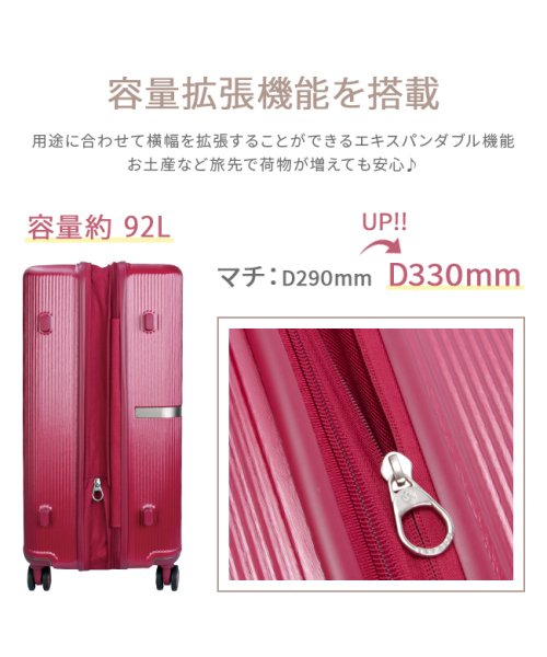 Samsonite(サムソナイト)/サムソナイト スーツケース Lサイズ 75L/92L 中型 大型 大容量 軽量 静音キャスター Samsonite Minter SPINNER69 HH5－0/img13