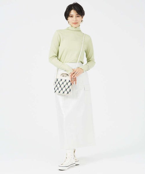 Tisser mini/レザーメッシュショルダーバッグ 