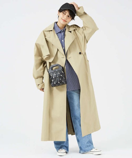 Tisser mini/レザーメッシュショルダーバッグ 