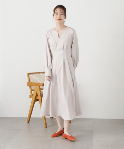 N Natural Beauty Basic(エヌナチュラルビューティベーシック)/ウエストタックキーネックワンピース《WEB限定商品》《S Size Line》/img24