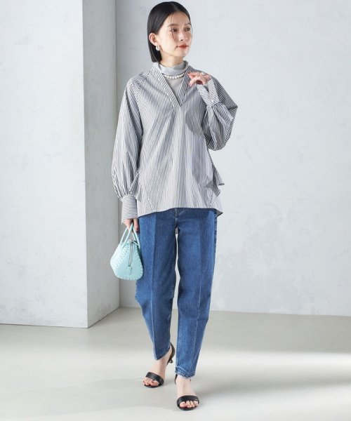 SHIPS WOMEN(シップス　ウィメン)/〈UVカット/手洗い可能〉ストライプ バック ラッフル ブラウス 24SS ◇/img20