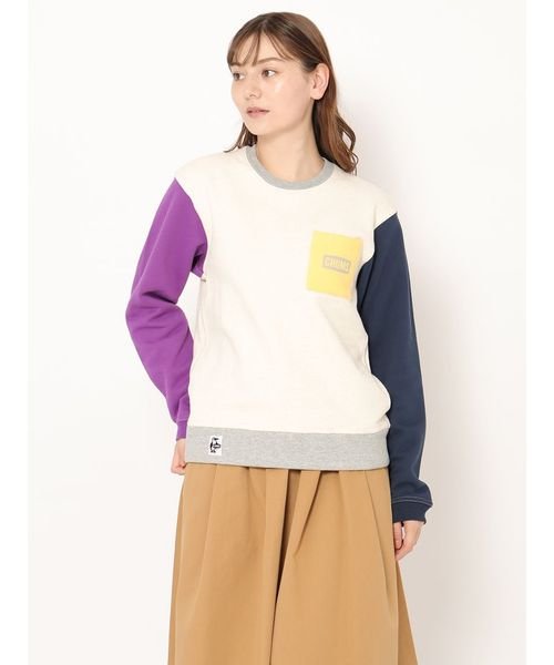 CHUMS(チャムス)/CHUMS LOGO POCKET CREW TOP (チャムスロゴ ポケット クルートッフ)/img02