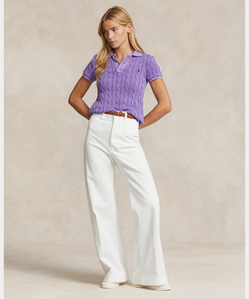 ケーブルニット ポロシャツ Ralph Cotton TM