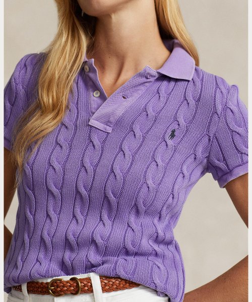 ケーブルニット ポロシャツ Ralph Cotton TM
