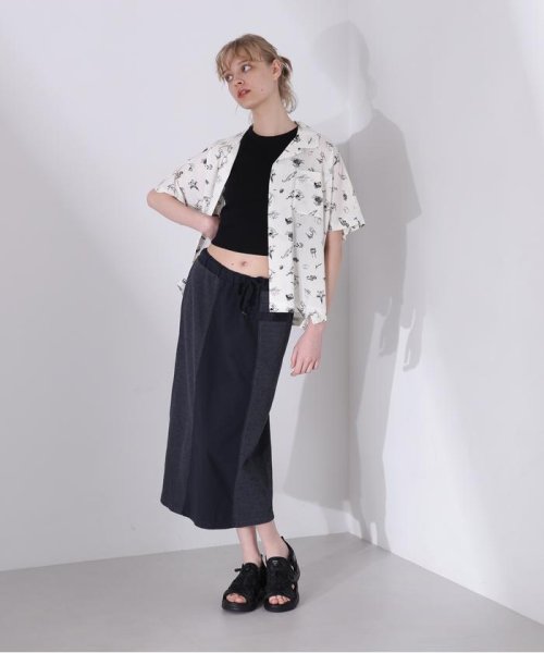 AVIREX(AVIREX)/《直営店限定》FADE WASH WAFFLE DOCKNG SKIRT/フェイドウォッシュ ワッフ/img01