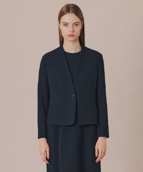 ハイツイストメッシュノーカラージャケット 