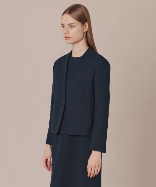 ハイツイストメッシュノーカラージャケット 