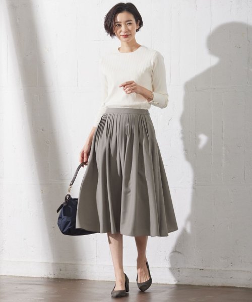 J.PRESS LADIES（LARGE SIZE）(J．プレス　レディス（大きいサイズ）)/【洗える】RAYON STRETCH PLAIN クルーネック ニット/img11