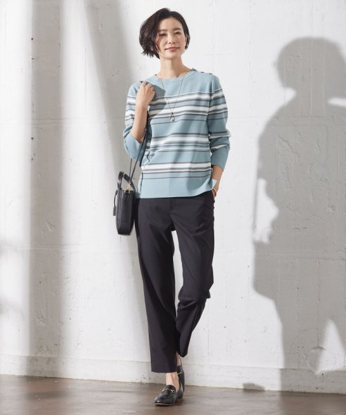 J.PRESS LADIES（LARGE SIZE）(J．プレス　レディス（大きいサイズ）)/【洗える】RAYON STRETCH BORDER ボートネック ニット/img08