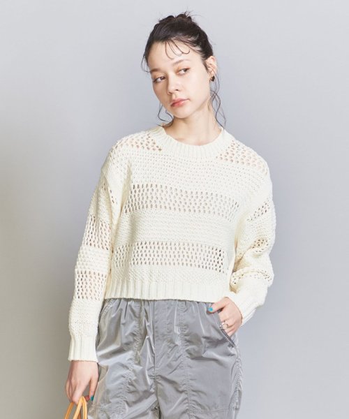 BEAUTY&YOUTH UNITED ARROWS(ビューティーアンドユース　ユナイテッドアローズ)/クロシェ メッシュニット プルオーバー/img01