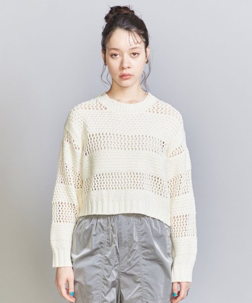 BEAUTY&YOUTH UNITED ARROWS(ビューティーアンドユース　ユナイテッドアローズ)/クロシェ メッシュニット プルオーバー/img09