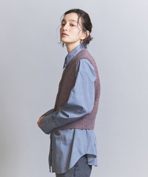 BEAUTY&YOUTH UNITED ARROWS(ビューティーアンドユース　ユナイテッドアローズ)/フロントボタン ミックスカラー ニット ベスト －ウォッシャブル－/img05