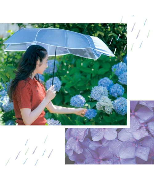 Wpc．(Wpc．)/【Wpc.公式】［ビニール傘］紫陽花アンブレラ ミニ 親骨54cm 傘 レディース 雨傘 折り畳み傘 おしゃれ 可愛い 女性 通勤 通学/img04