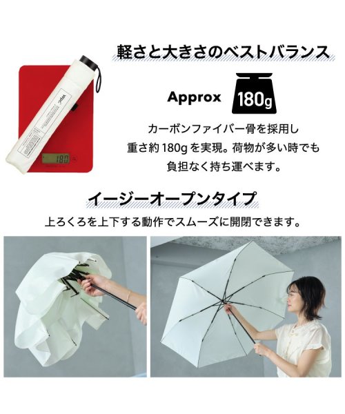 Wpc．(Wpc．)/【Wpc.公式】雨傘 UNISEX AIR－LIGHT LARGE FOLD 61cm 大きい 晴雨兼用 傘 メンズ レディース 折り畳み傘 父の日 ギフト/img05