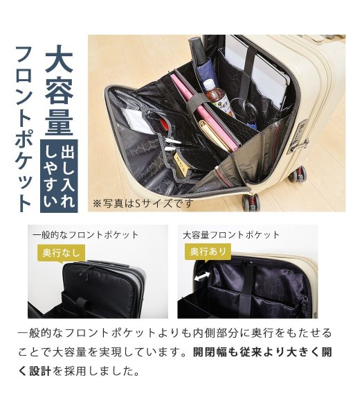 tavivako(タビバコ)/Proevo スーツケース キャリーケース キャリーバッグ フロントオープン ストッパー 機内持ち込み s－max ダイヤル TSA 小型 旅行 出張 パソコン/img10