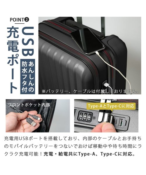 tavivako(タビバコ)/Proevo スーツケース キャリーケース キャリーバッグ フロントオープン ストッパー 機内持ち込み s－max ダイヤル TSA 小型 旅行 出張 パソコン/img13