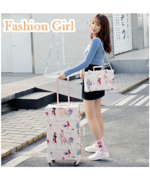 トランクケース 革 キャリーケース トランク キャリー 4輪 スーツケース アンティーク ML 女性 軽量 超軽量 旅行バッグ キャリーバッグ 