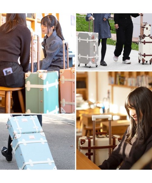 トランクケース 革 キャリーケース トランク キャリー 4輪 スーツケース アンティーク ML 女性 軽量 超軽量 旅行バッグ キャリーバッグ 