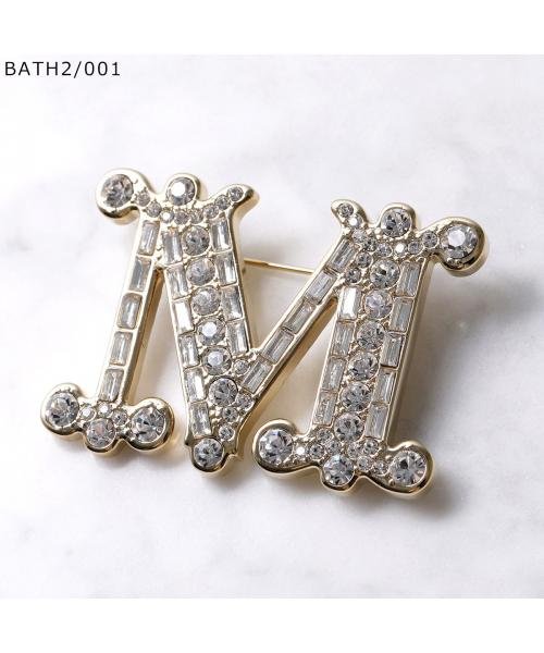 MAX MARA ブローチ BATH2 MBROOCH クリスタル ロゴ - 引きクーポン