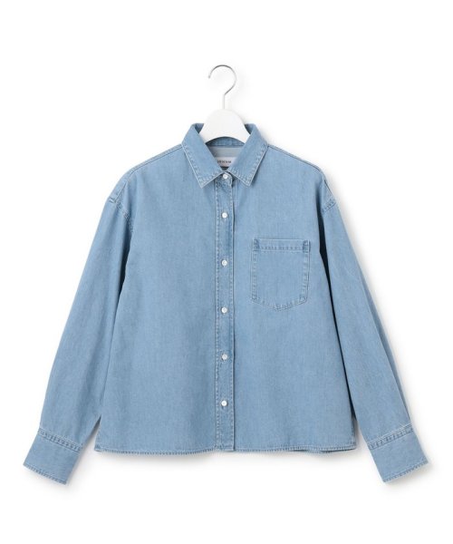 Oggi4月号掲載/洗える】23区DENIM ライトダンガリー クロップドシャ 